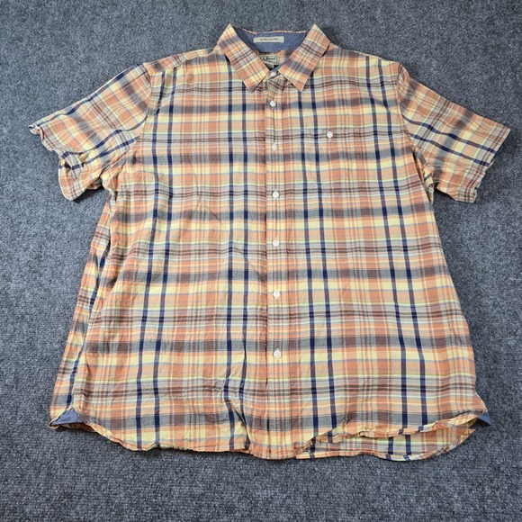 LL Bean Shirt Mens Extra‎ Large XL Slightly Fitted Button Down Plaid Outdoor - Picture 1 of 12